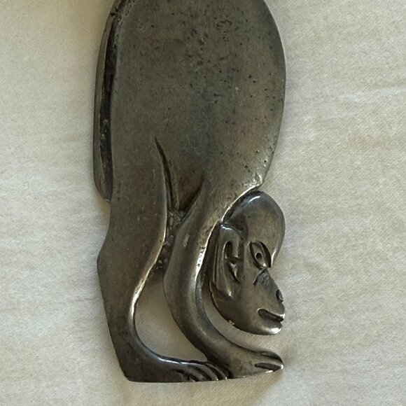 Vintage Sally Bell Kelly African Monkey Pendant Necklace - Picture 5 of 5